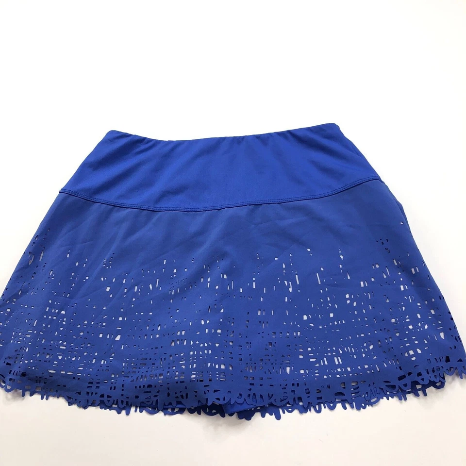 Saia de tênis Lucky In Love pequena (encaixe 26 polegadas) dois tons nylon golfe shorts 3" - Imagem 4 de 4