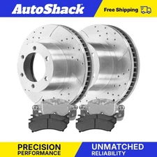 Front Drilled Slotted Brake Rotors Ceramic Pads Calipers for 2000-2006 GMC Yukon