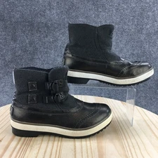 UGG Australia Boots Womens 8 Black Marrais Waterproof Winter Leather Wool 100174