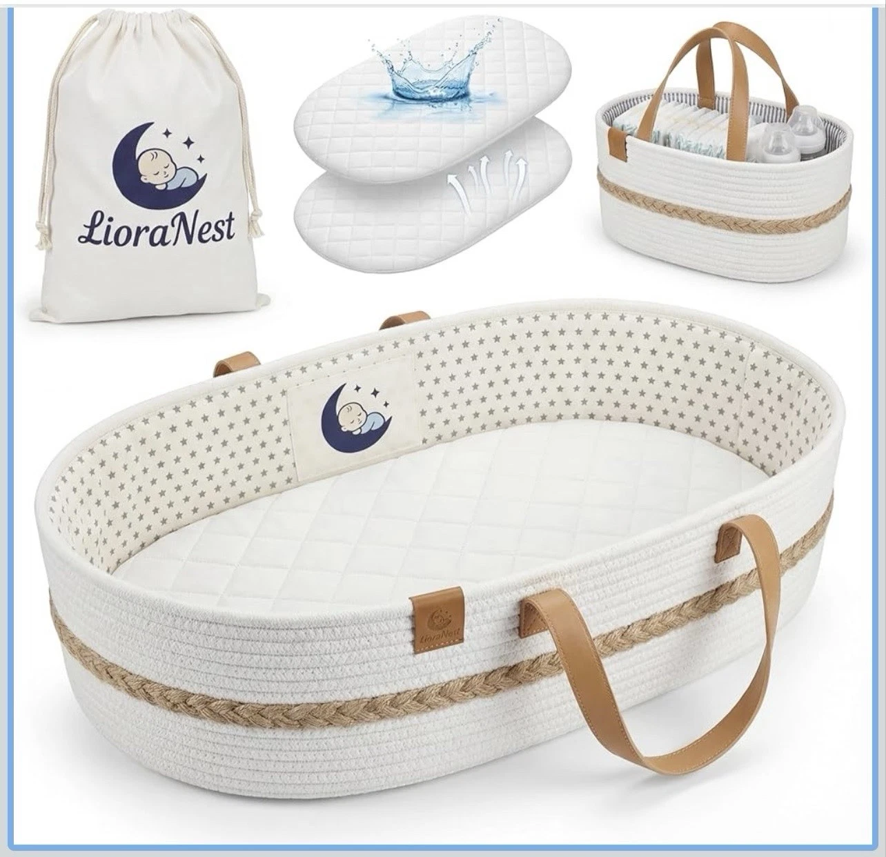 Portable Changing Pad for Baby, Waterproof Diaper Baby Changing Mat
Opens in a new window or tab