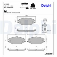Delphi Bremsbelagsatz Scheibenbremse LP3282 FüR A205 Klasse Mercedes S205 W205
