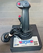 THRUSTMASTER TOP GUN JOYSTICK 1998 OFFICIAL PARAMOUNT GAMING 15 PIN NICE!!!