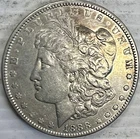 1888 Morgan Silver Dollar Uncertified Extra Fine-About Uncirculated Condition