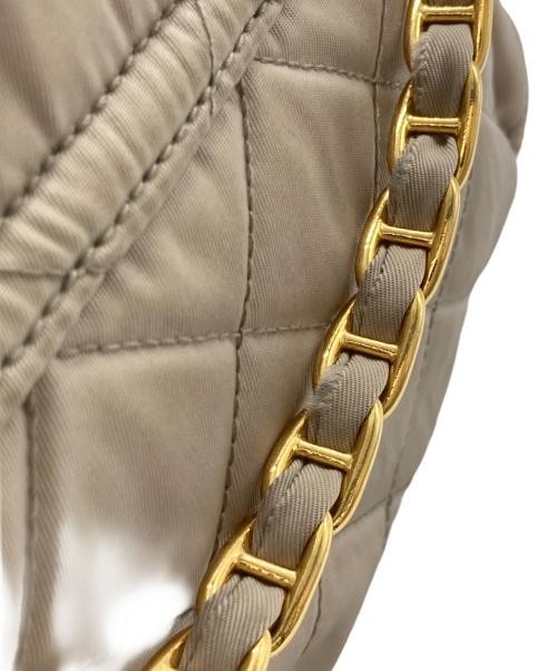 PRADA                    Quilted Chain Shoulder Bag beige — image 12