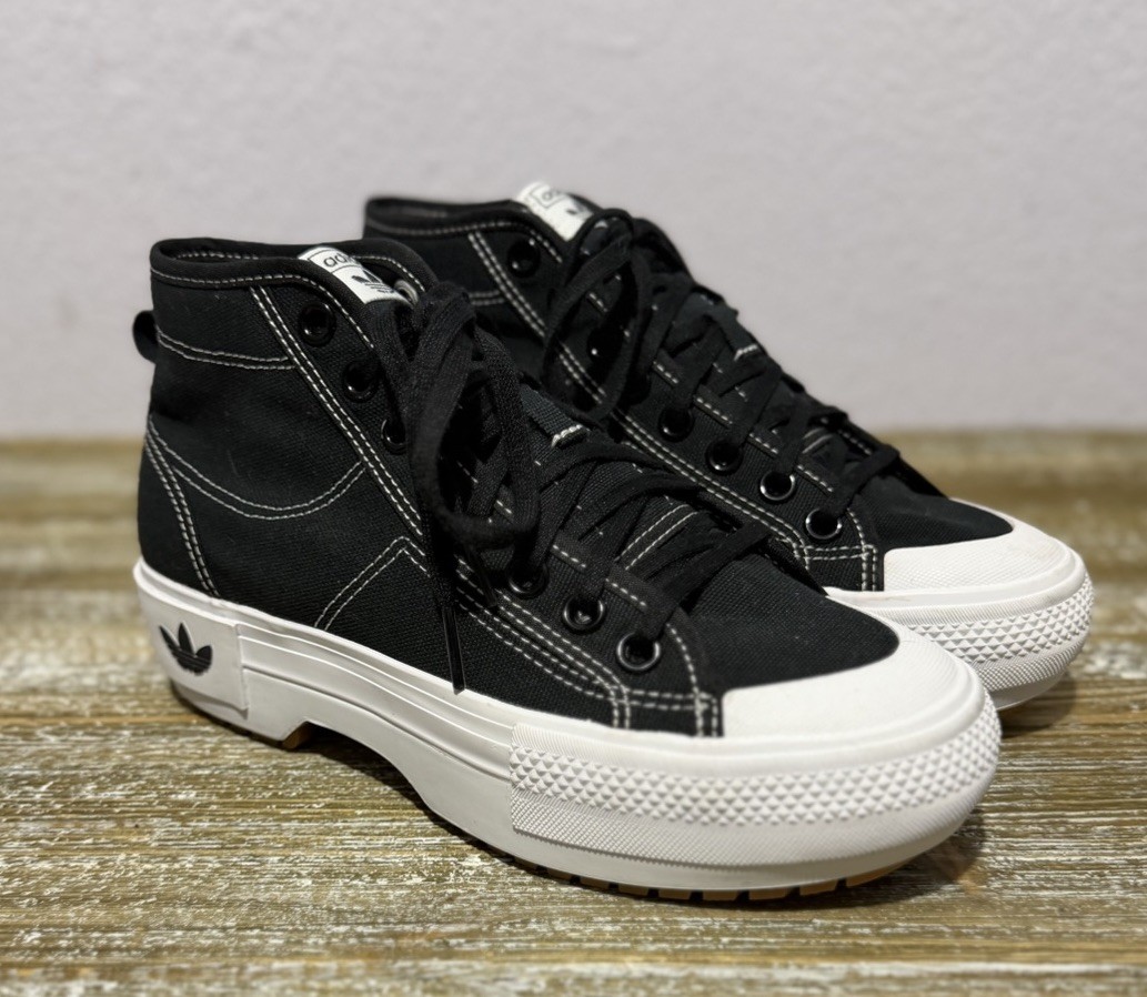 トップス 29 Size 7 - Adidas Nizza Trek Black White W for sale online | eBay