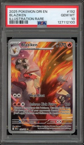 Pokemon Blaziken Destined Rivals Illustration Rare #192 PSA 10 Gem Mint