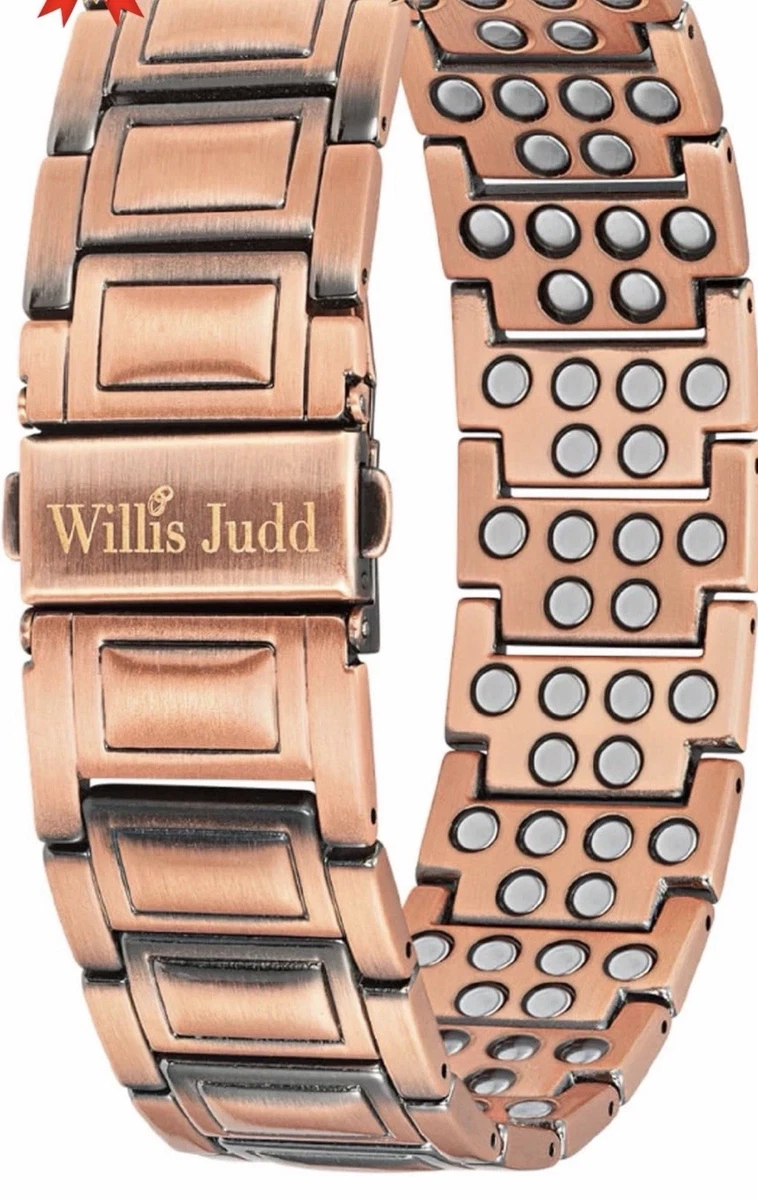 Willis Judd Pure Copper Magnetic Link Chain Bracelet  w/ Resizing Tool