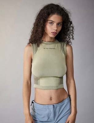 iets frans  XS Taupe Serena Cropped Tank Top