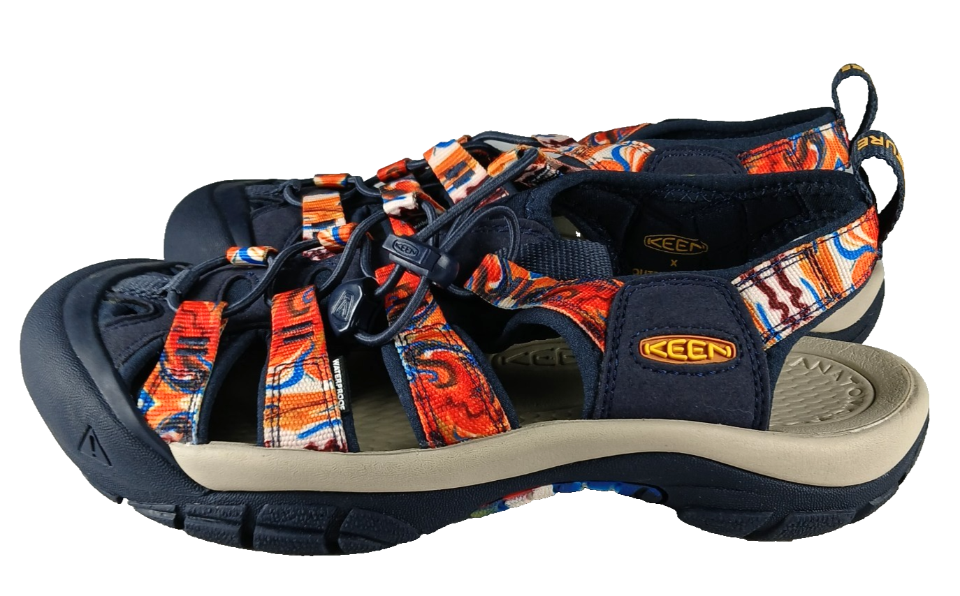Sandali Keen X Outdoor Afro Newport Sport con cinturino da donna taglia 7 5 blu arancione NUOVI
