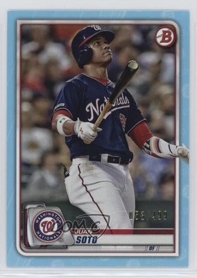 2020 Bowman Sky Blue 53/499 Juan Soto #10 1d0h