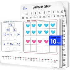 Number Bonds 9 x12 Small White Board Dry Erase Sheets Math Manipulatives Num...
