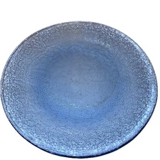 Fire and Light Cobalt Blue Recycled Glass Dinner Plate 11" Fire & Light