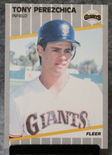 1989 Fleer Tony Perezchica Rookie Card #338 Giants. rookie card picture