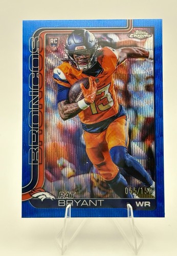 2025 Topps Chrome - Rookies Pat Bryant #313 Blue Wave Refractor /150 (RC)