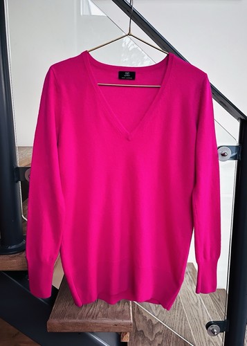 F&F 100% Pure Cashmere Women Jumper Size 8-10 S Sweater Pullover Pink Ladies Top - Picture 1 of 6