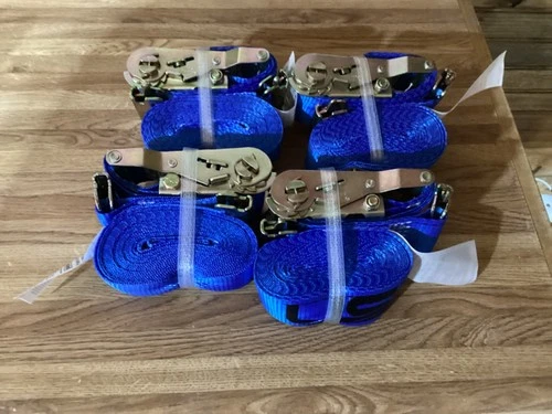 4 Pack US Cargo Control Cargo Trailer E-Track Ratchet Straps 1,467lb Work Load