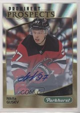 2019 Upper Deck Parkhurst Prominent Prospects Gold Nikita Gusev #PP-23 Auto yc8