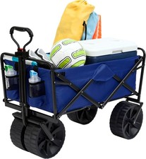 Mac Sports Heavy Duty Collapsible Folding All Terrain Utility Beach Wagon Cart Mac Sports Heavy Duty Collapsible Folding All Terrain Utility Beach Wagon Cart