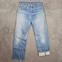 Vintage Levis 501 Big E Selvedge V Stitch Concealed Rivets 60s 29x30
