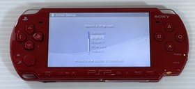 Sony PSP-2000 Console Deep Red Region free Rare w/adapter, battery - Excellent