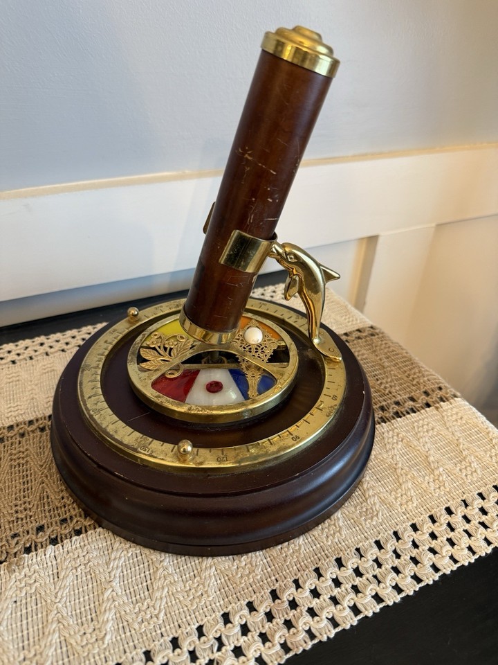 Vintage Kaleidoscope Music Box Stained Glass