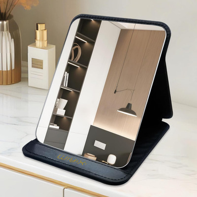 Foldable Travel Makeup Mirror, Adjustable Angle Portable Standing Vanity Mirror,