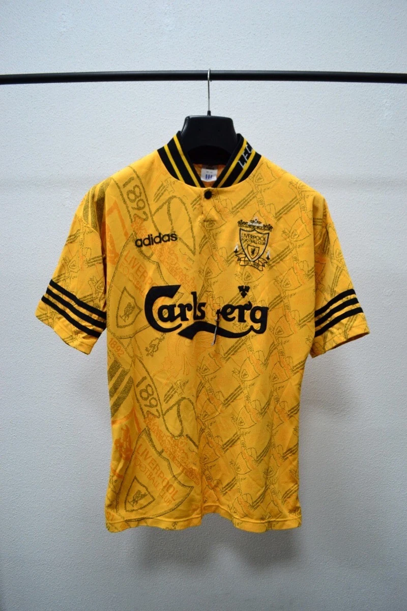 LIVERPOOL 1995-1996 YELLOW AWAY RETRO FOOTBALL SHIRT - My Retro Jersey