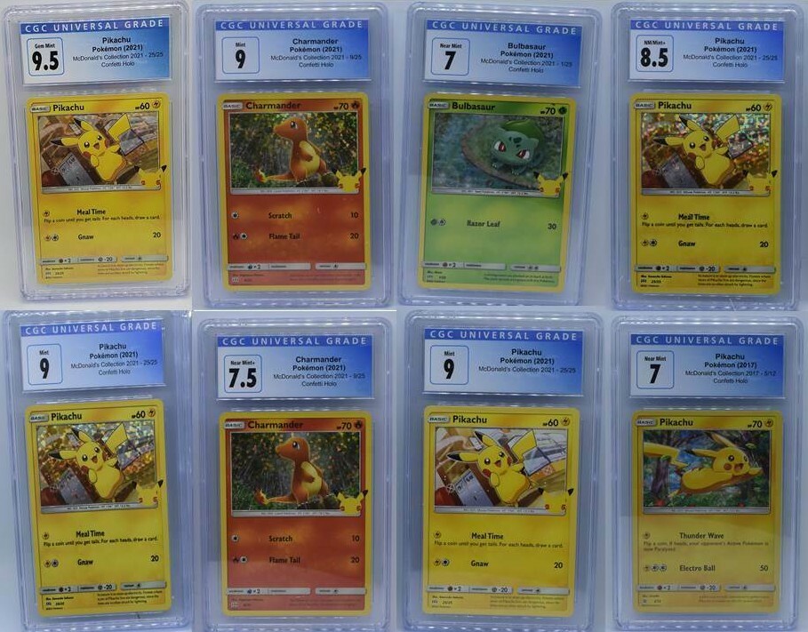 graded mcdonald's pokemon cards Pokemon McDonalds 25th Anniversary Complete Holo Graded Set (PokeGrade) main image 1