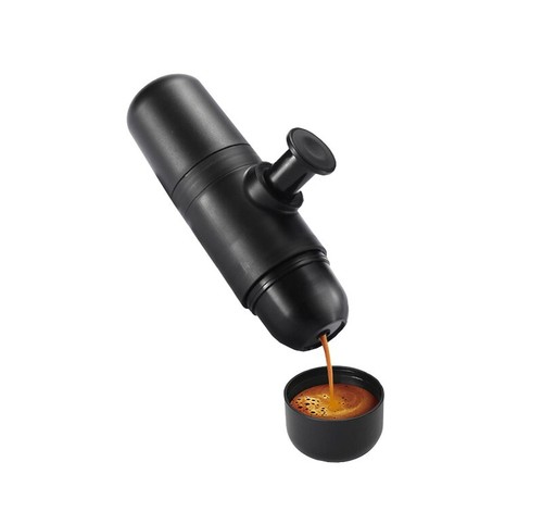 70ml Portable Mini Espresso Coffee Maker Black Plastic Handheld for Travel - Picture 4 of 9