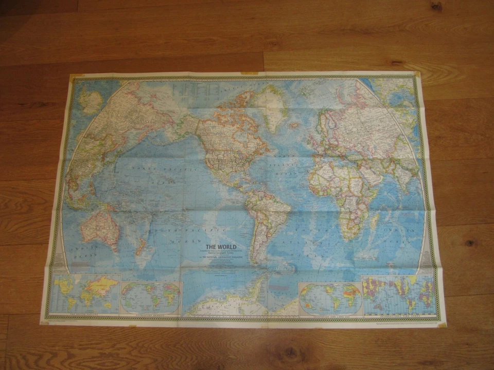 THE WORLD Map - Dec 1970 - National Geographic Magazine - Scale 1:39,283,200 - Image 2 of 3