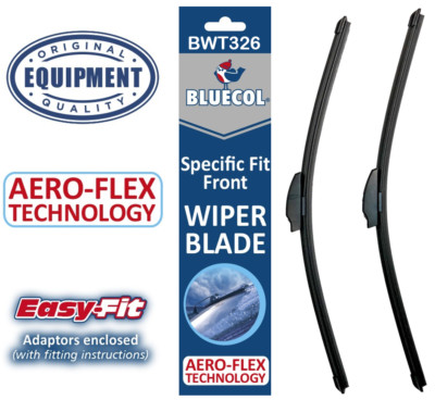For Skoda - Yeti 2009-2017 Front Wiper Blades (24'' 19'') 600mm 475mm Bluecol
