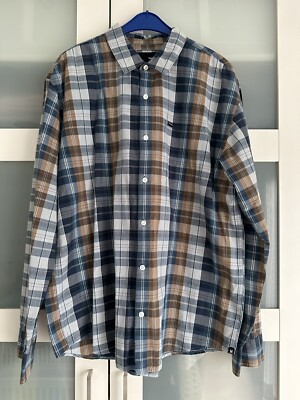 Hurley * Herren Hemd * langarm * XL * blau kariert