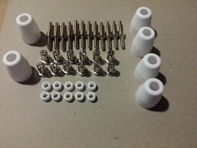 Zeny Plasma Cutter Consumables 40pcs fits Zeny CUT50 PT31 & LG40 Nickel Plated 