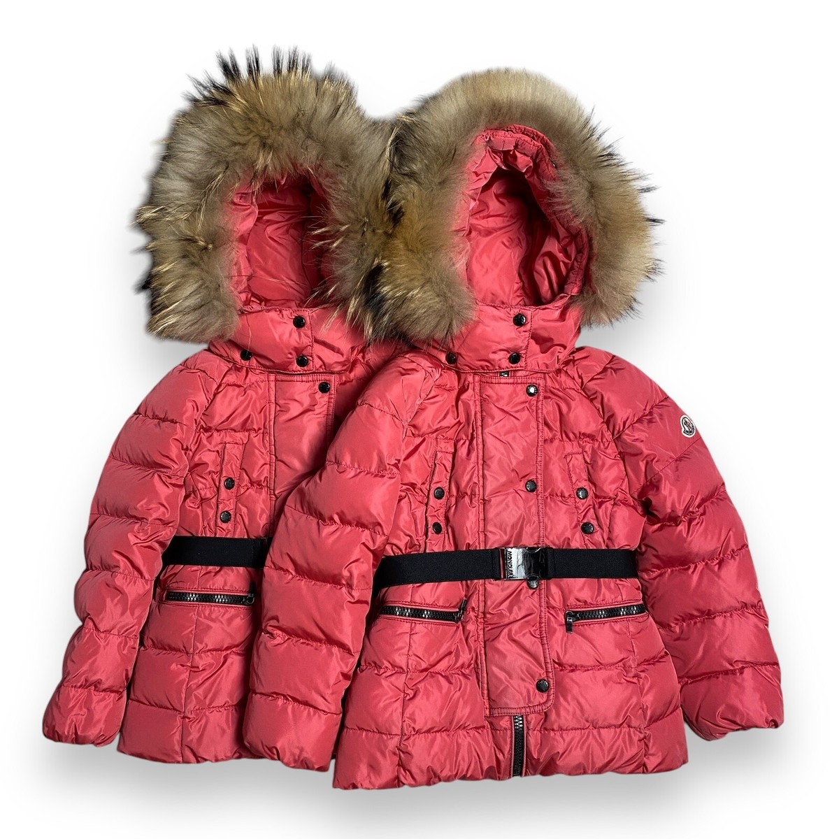 Moncler JACKETS for Siblings Girls Pink Down Parka Size Years