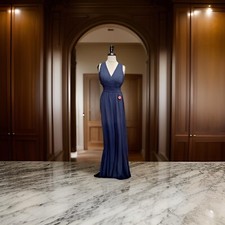 Full length Navy Chi Chi Bridesmaid / Ballgown Luna Dress Size 10