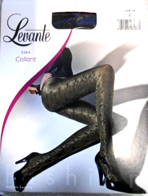 Levante Muster Strumpfhose Model E 384  110 DEN Größe M Farbe UVA 13