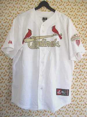 Maillot baseball Cardinals Berkman 2011 Gold World serie Majestic jersey - L - Photo 1/4