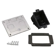 Wiremold 828COMTCAL, 1-Gang, Aluminum, Rectangular, Floor Box Cover Plate, 1pc
