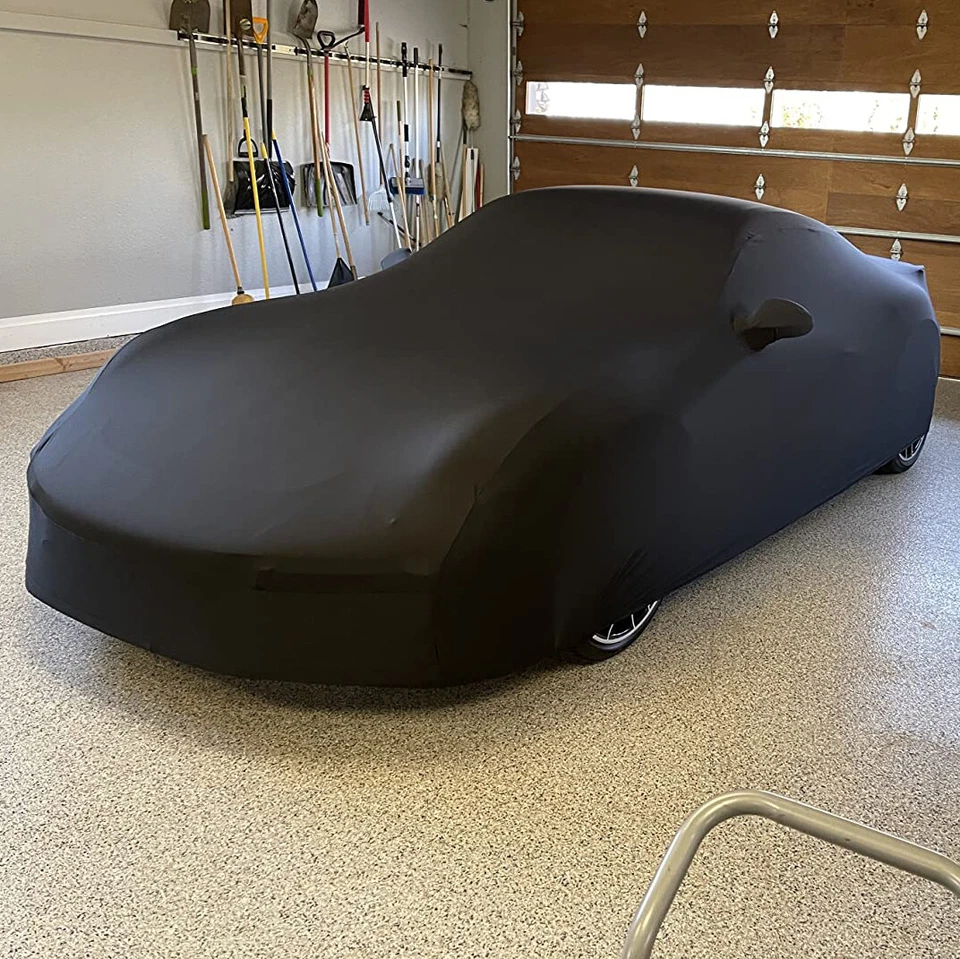 Cubierta de coche interior satinada elástica a prueba de polvo negra para Lamborghini Gallardo Foto 3 de 4