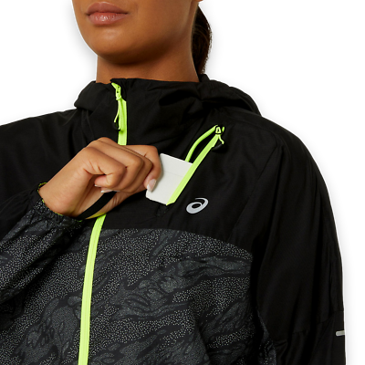 Asics Fujitrail Packable Jacket Wcomen's Black Sport Jacket