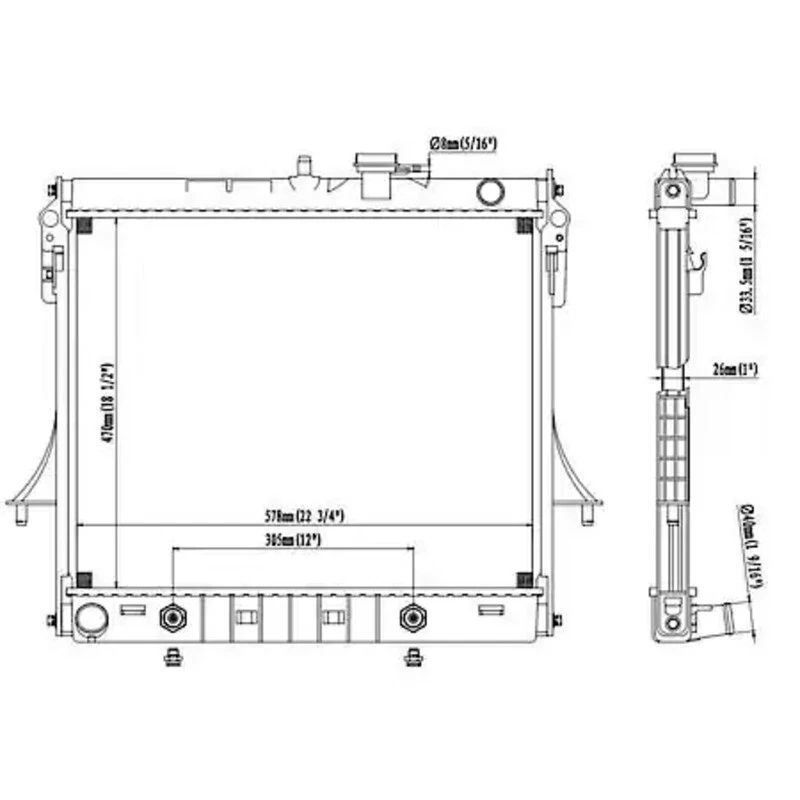 Радиатор премиум-класса Carquest 812855 для Chevy Colorado Hummer GMC Canyon ('06-'12) - Изображение 2 из 4