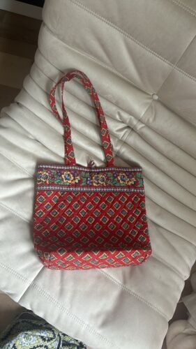 Vera Bradley Villa Red Tote Shoulder Bag