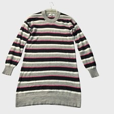 Jack By BB Dakota Sweater Dress Women's Small Multicolor Striped Soft Pullover