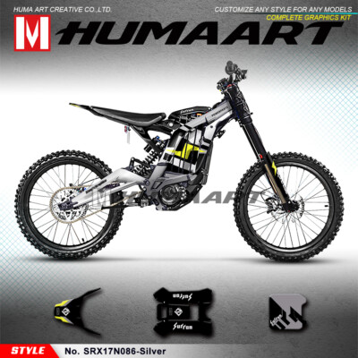 MX Graphics Vinyl Sticker Kit for Sur-Ron Light Bee X / Segway X260 Decal Silver