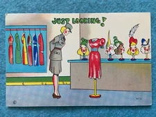 Just Looking! Vintage Military Army Postcard