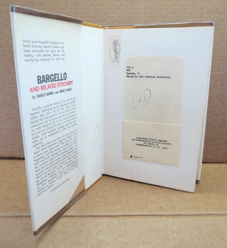 Bargello and Related Stitches в твердом переплете 1971 бывшая библиотека - Изображение 2 из 4