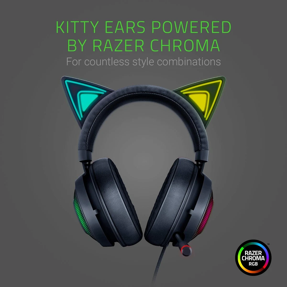 Razer Kraken Kitty RGB USB Gaming Headset THX 7.1 Spatial Surround Sound