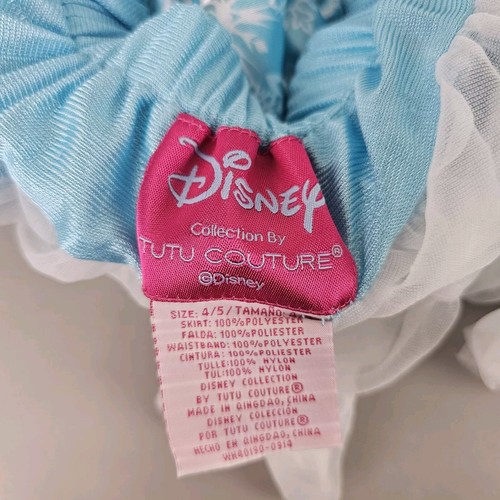Disney Collection By Tutu Couture Elsa Skirt Girl's 4/5 Blue Frozen Snowflakes - Picture 6 of 9
