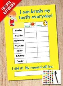 Teeth Cleaning Sticker Chart