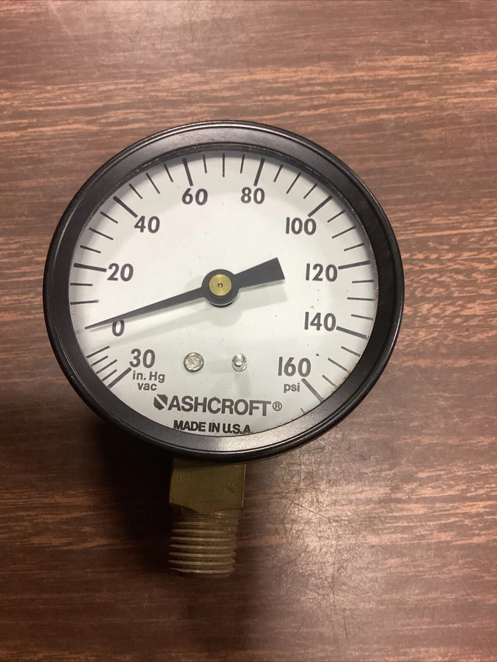 Ashcroft Pressure Gauge 0-160 psi 2 1/2 inch no. 1000 Lower F96 - Image 2 of 4